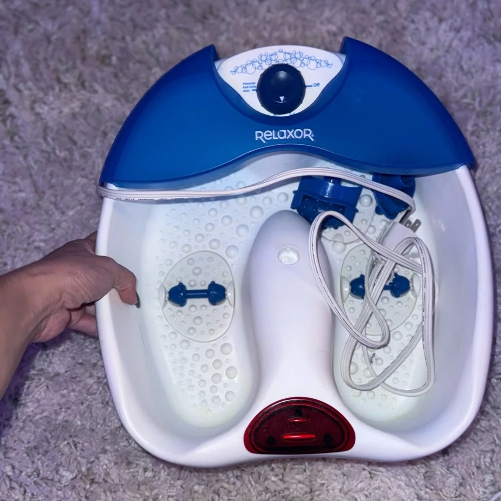 Relaxor Blue and White Foot massager relaxation spa treatment Spa